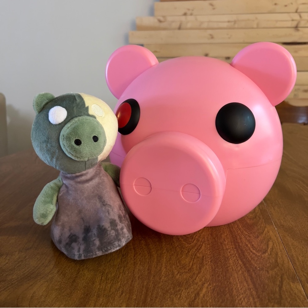 Roblox Large Head Case Money Bank Piggy and soft small Plush Bundle